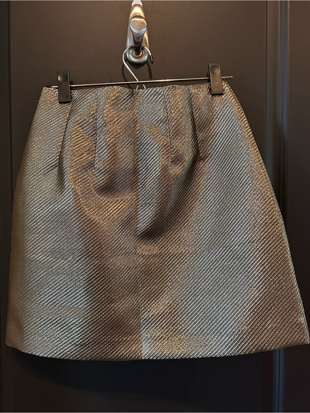 LOFT Metallic Gold Mini Skirt - Picture 8 of 12